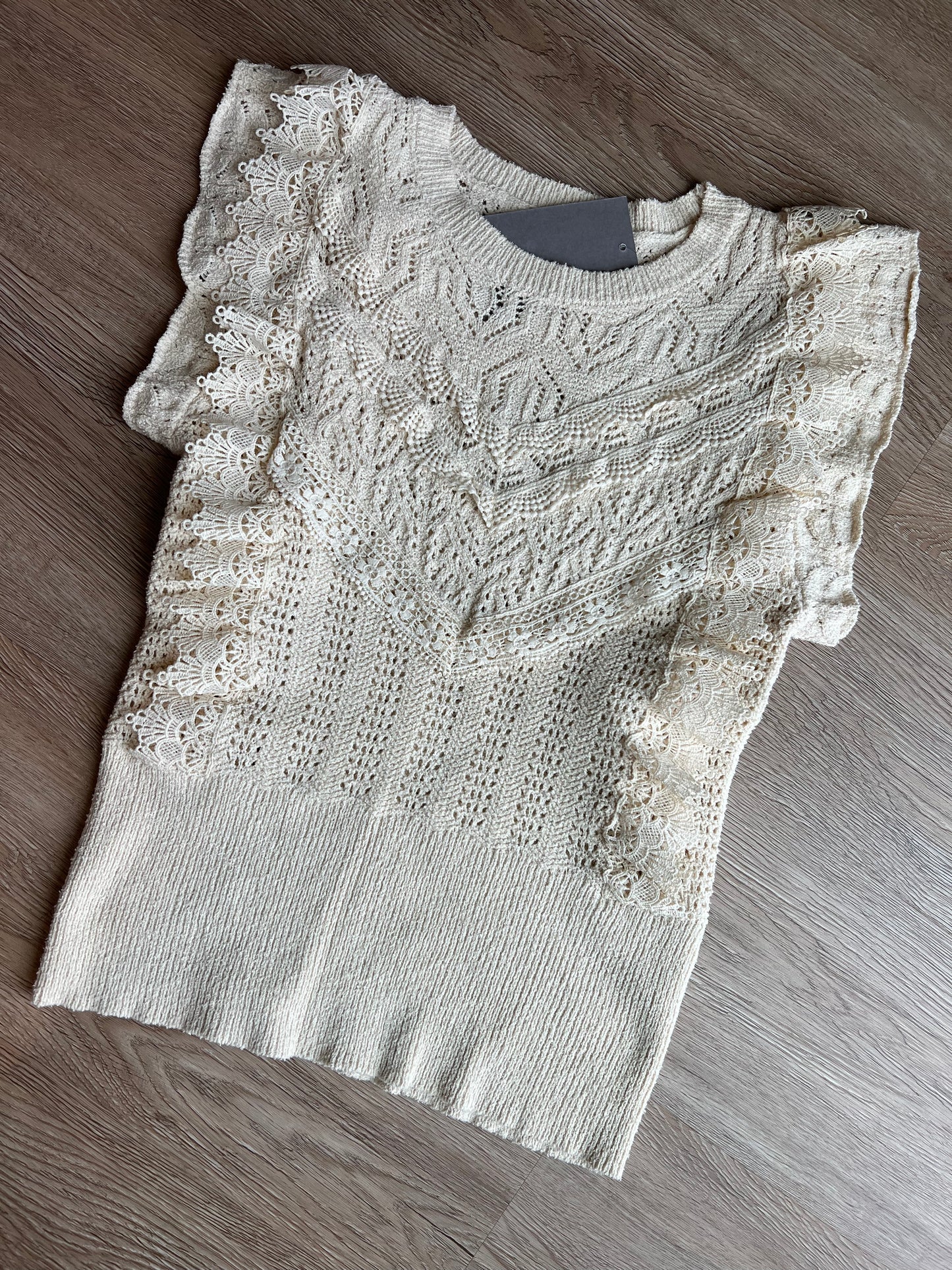 Lace Trimmed Sweater