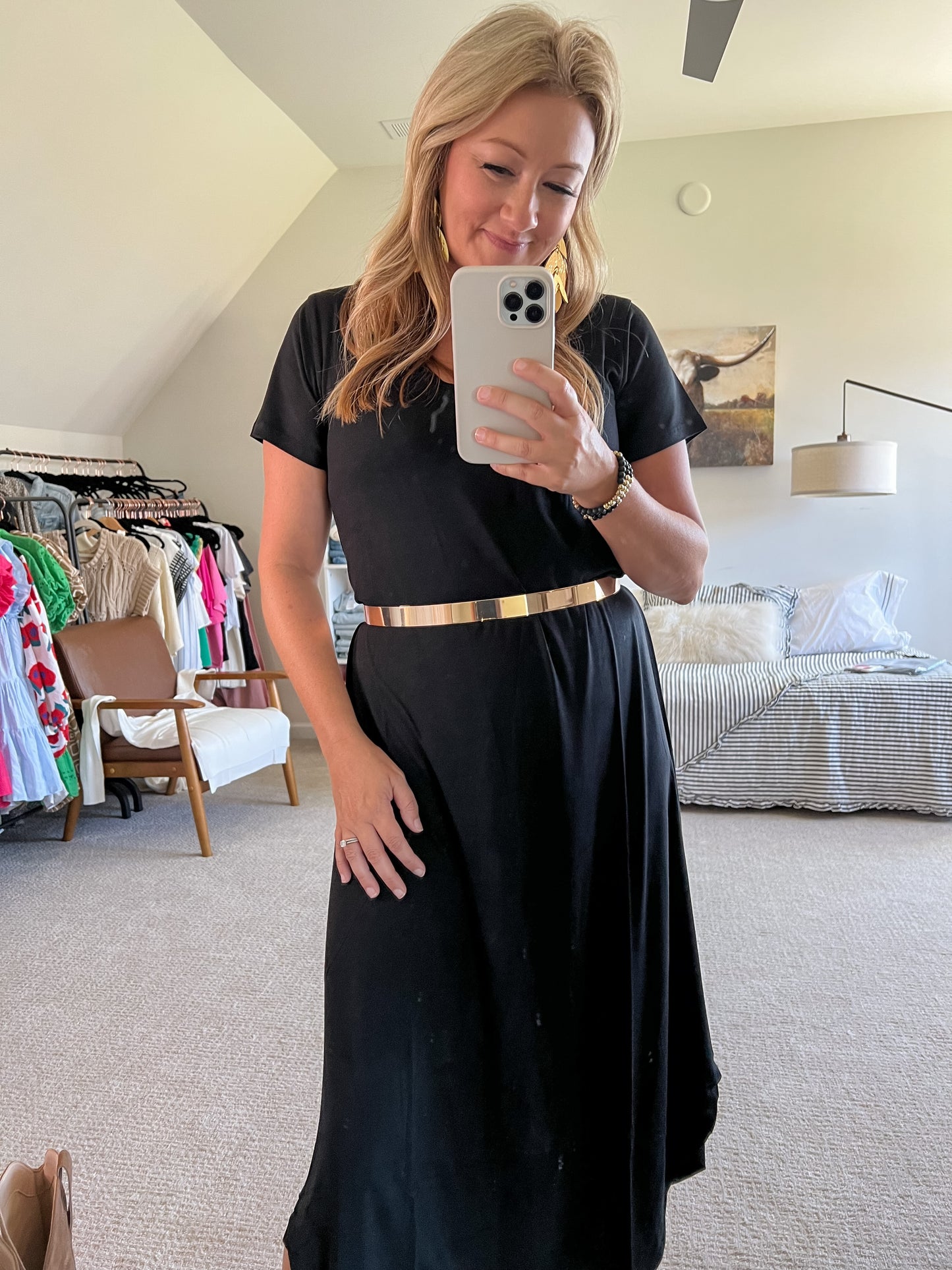 Comfy Curved Hem Dress