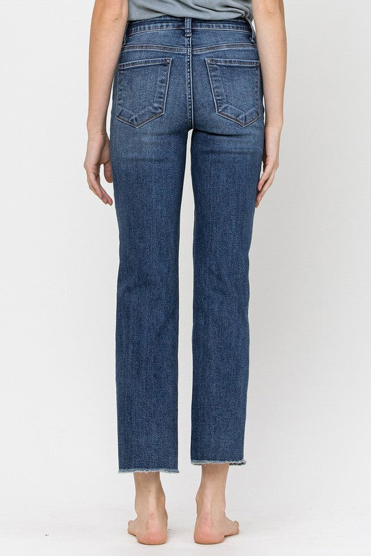 Mid Rise Relaxed Straight Jean