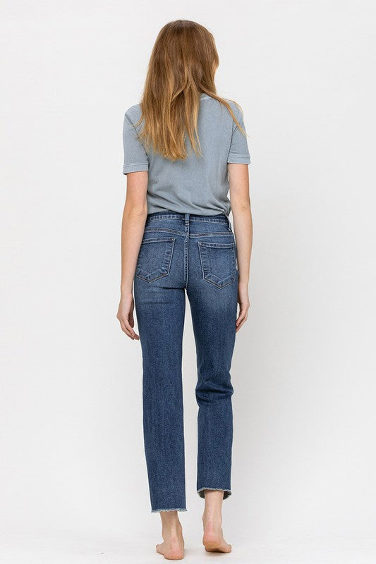 Mid Rise Relaxed Straight Jean