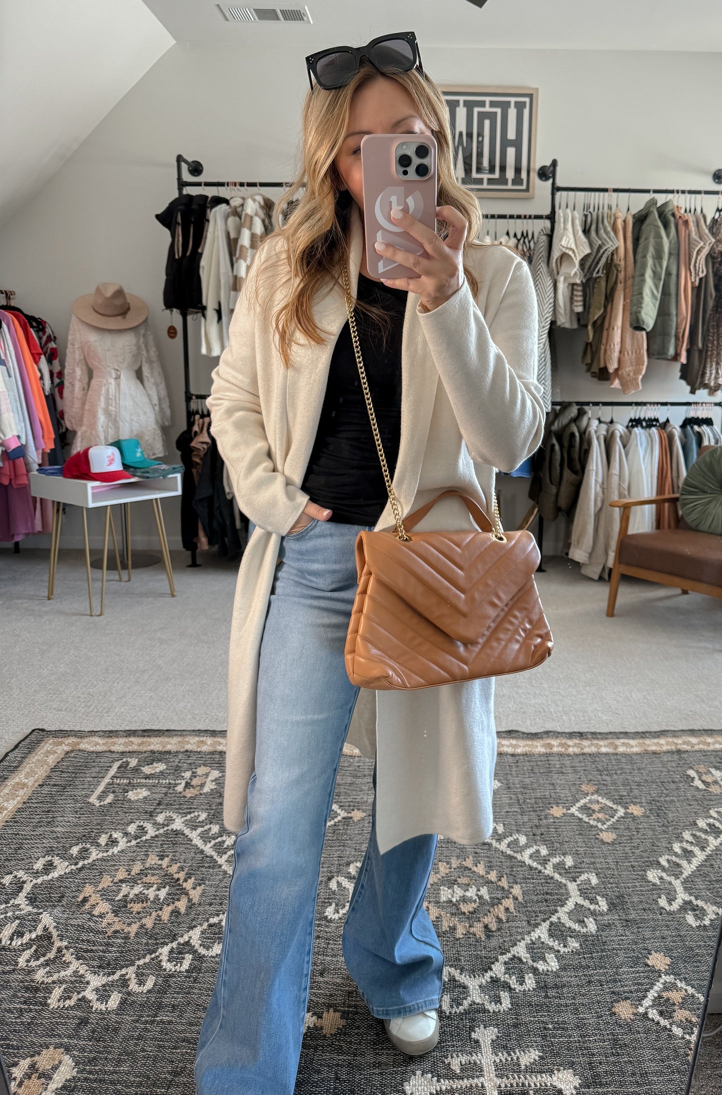 Quilted Camel Handbag