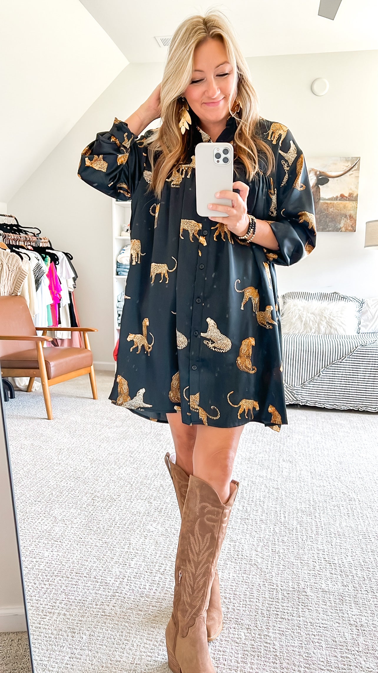 Ready to Pounce Shirt Dress