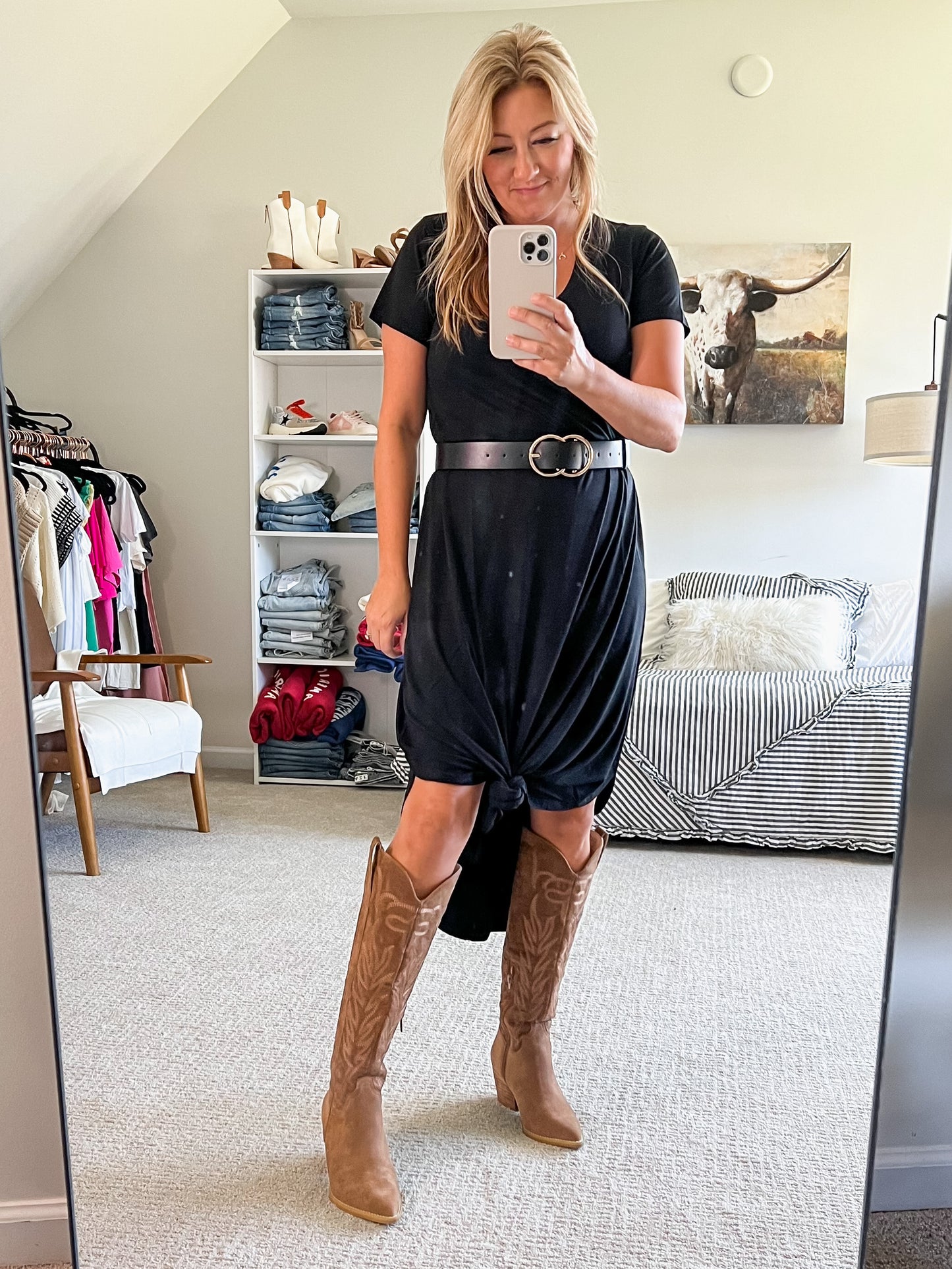 Comfy Curved Hem Dress