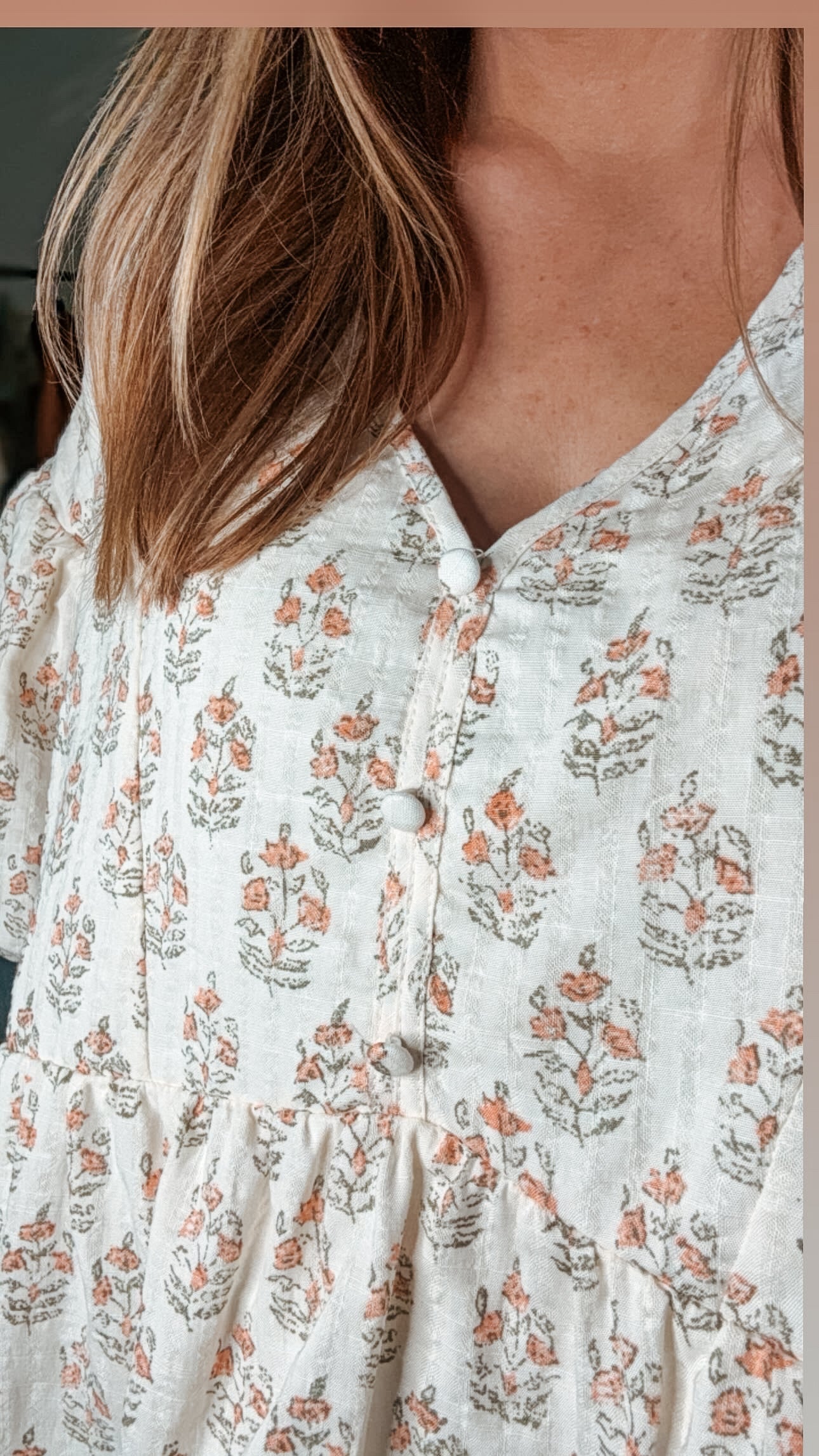 In Bloom Bubble Sleeve Top