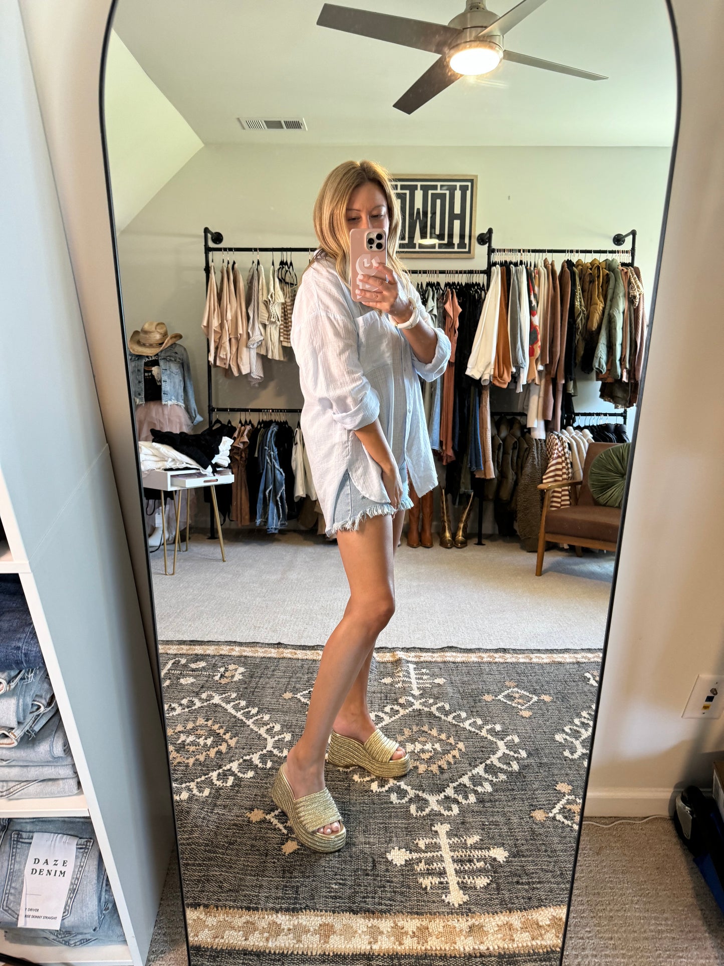 Clear Blue Sky Button Down