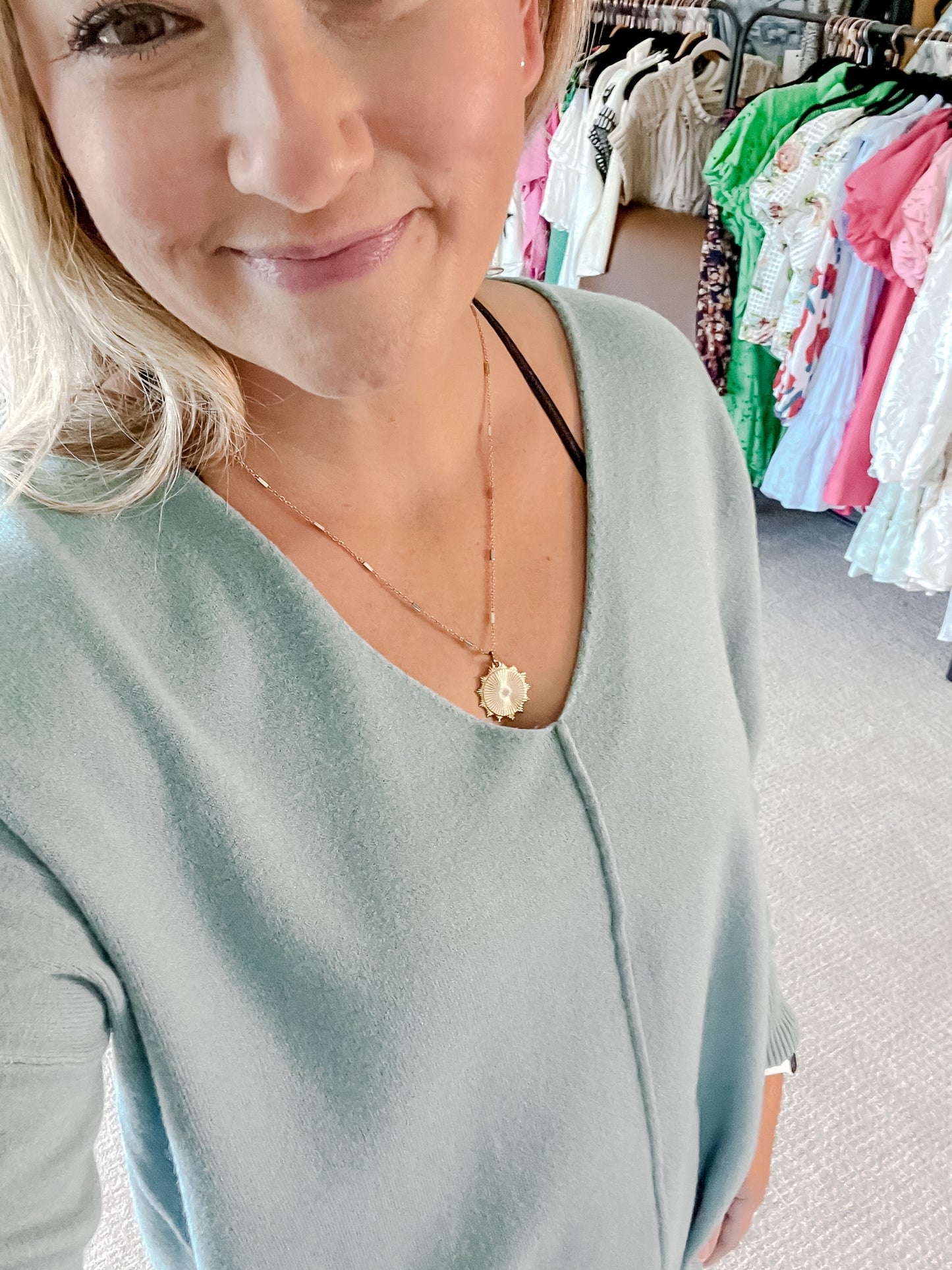 Dusty Blue Sweater Weather Tunic
