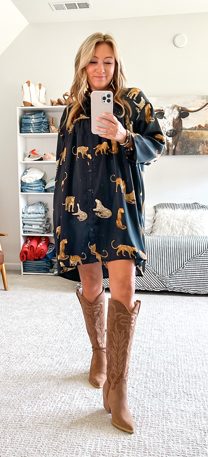 Ready to Pounce Shirt Dress