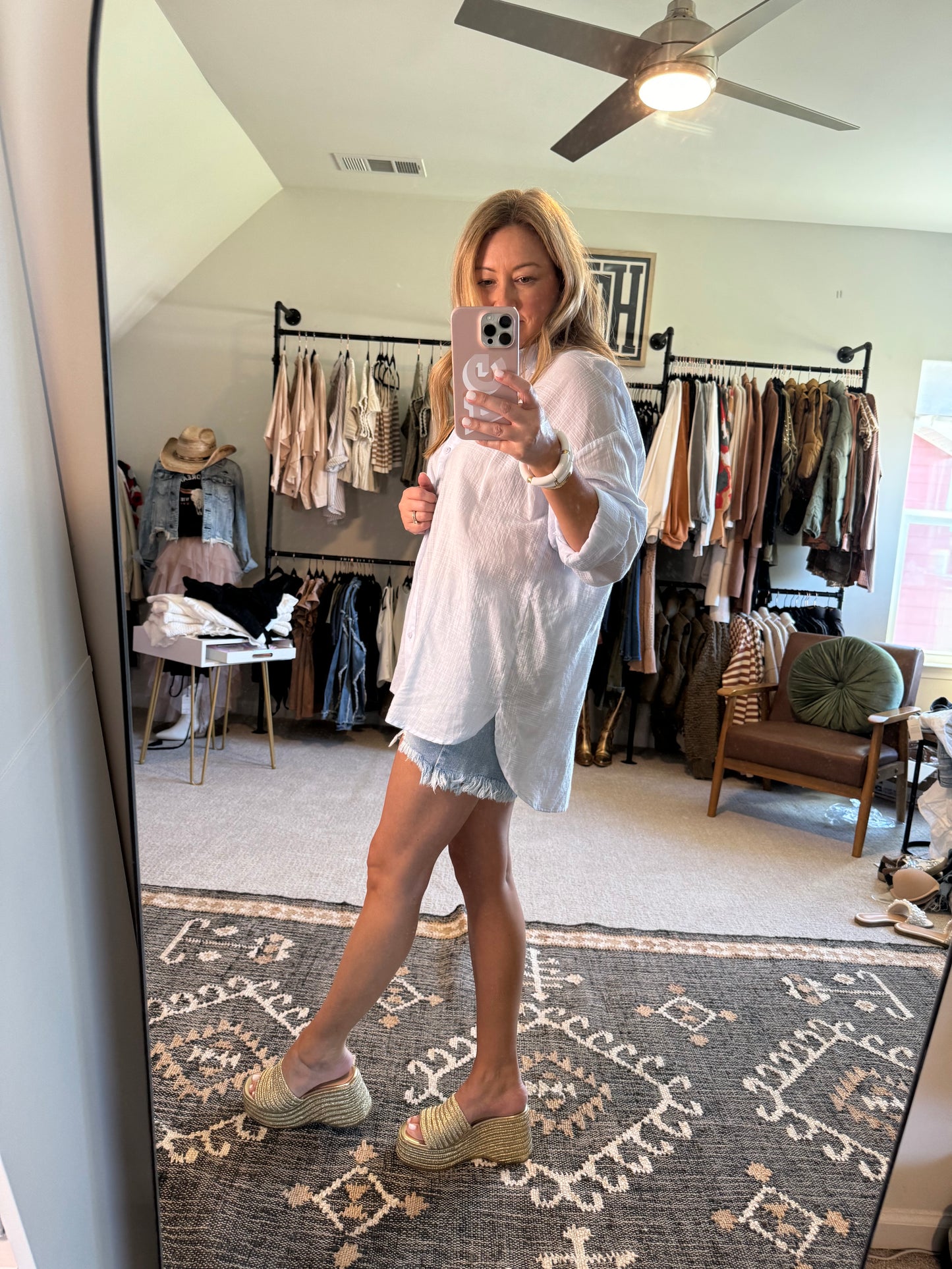 Clear Blue Sky Button Down