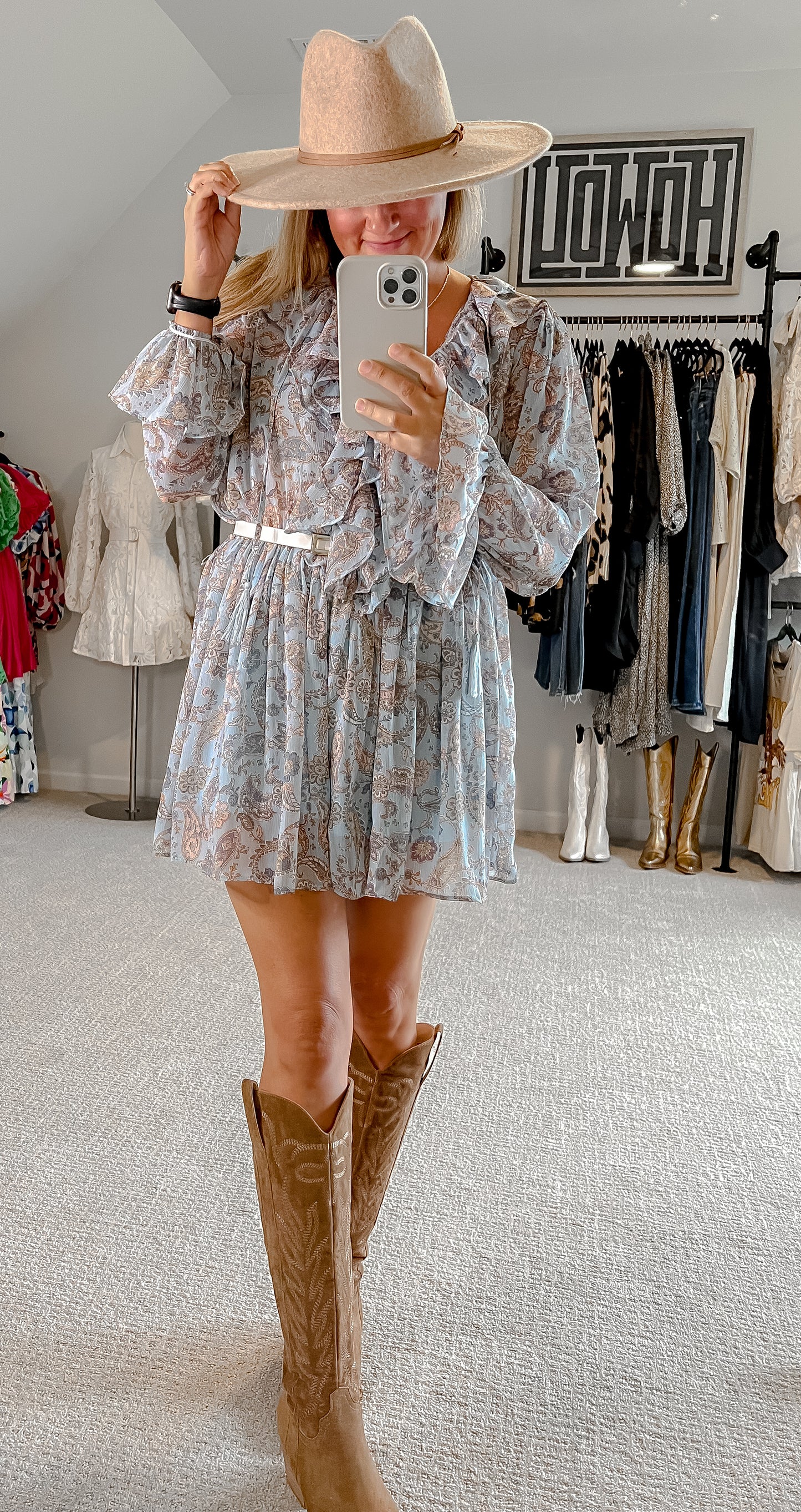 Baby Blue Boho Romper