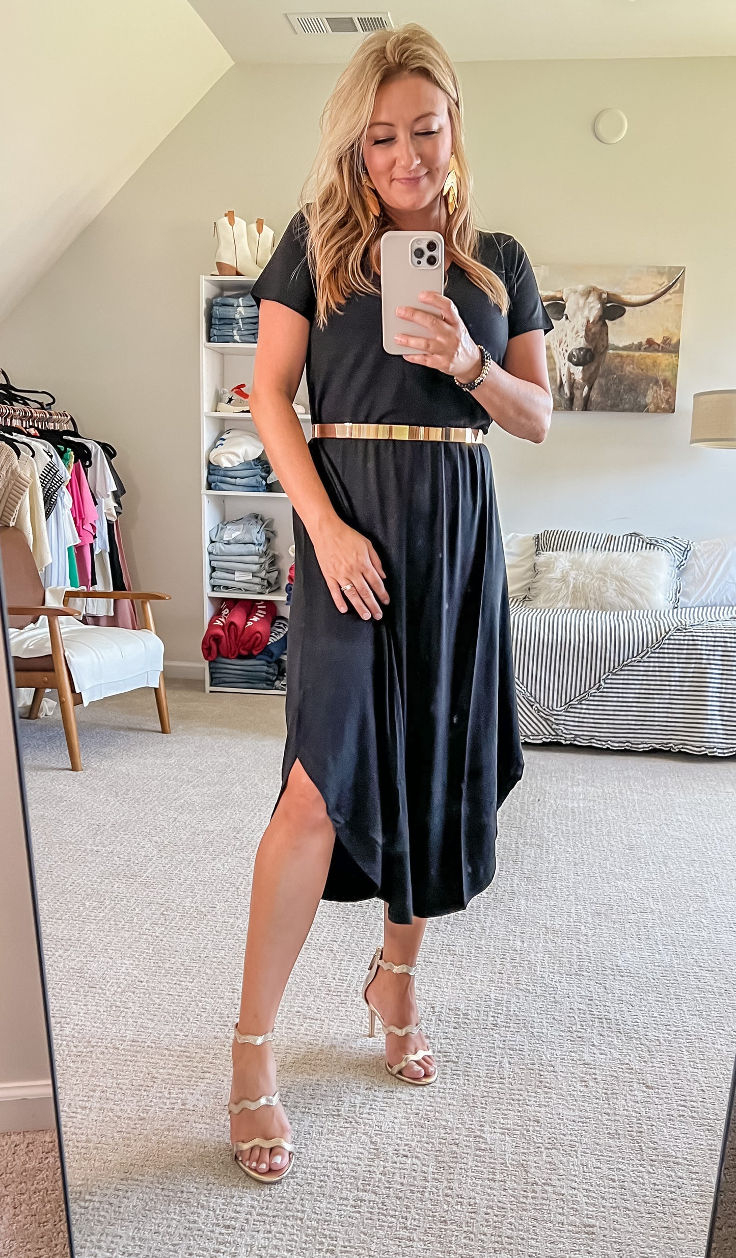 Comfy Curved Hem Dress