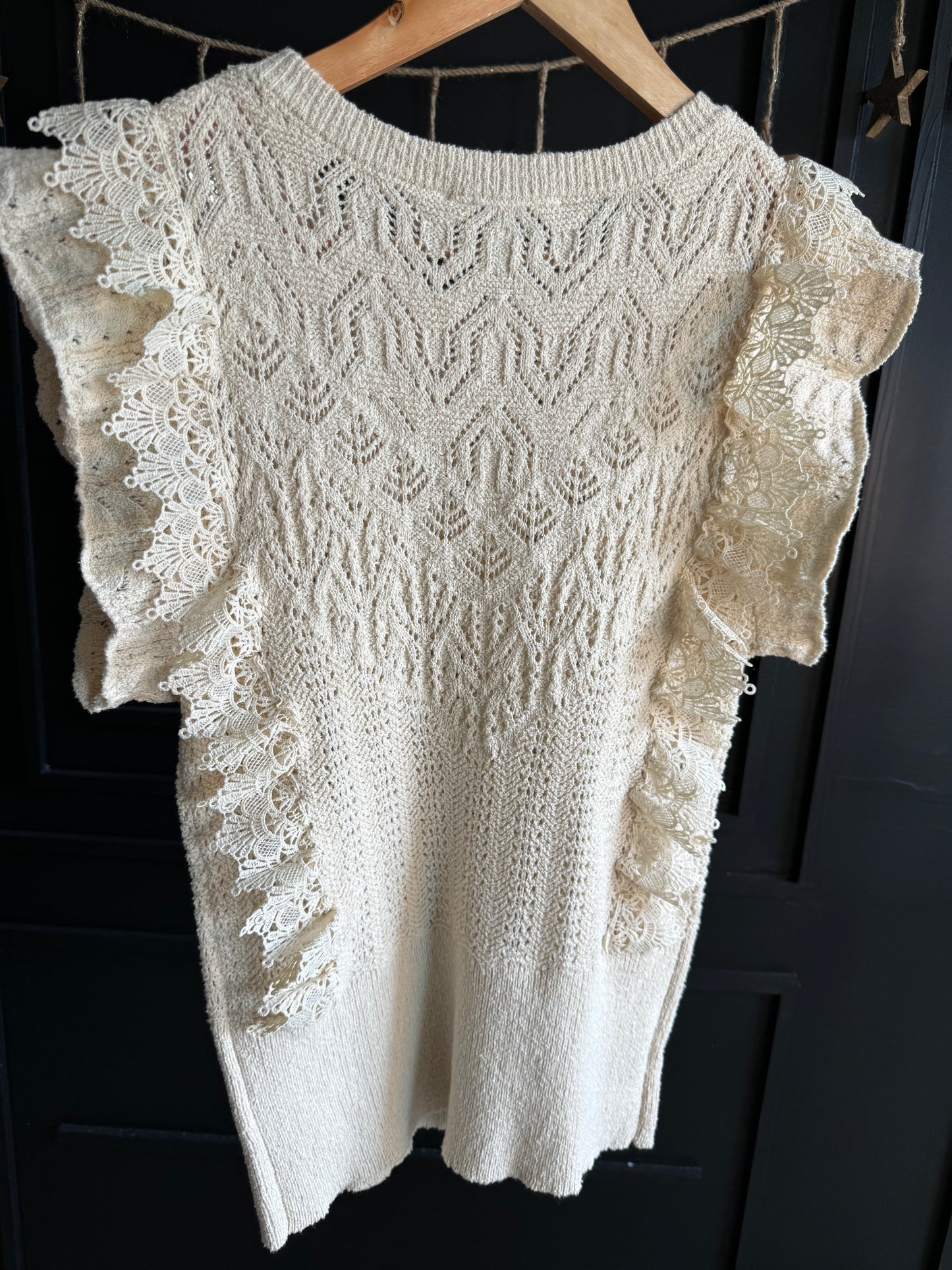 Lace Trimmed Sweater