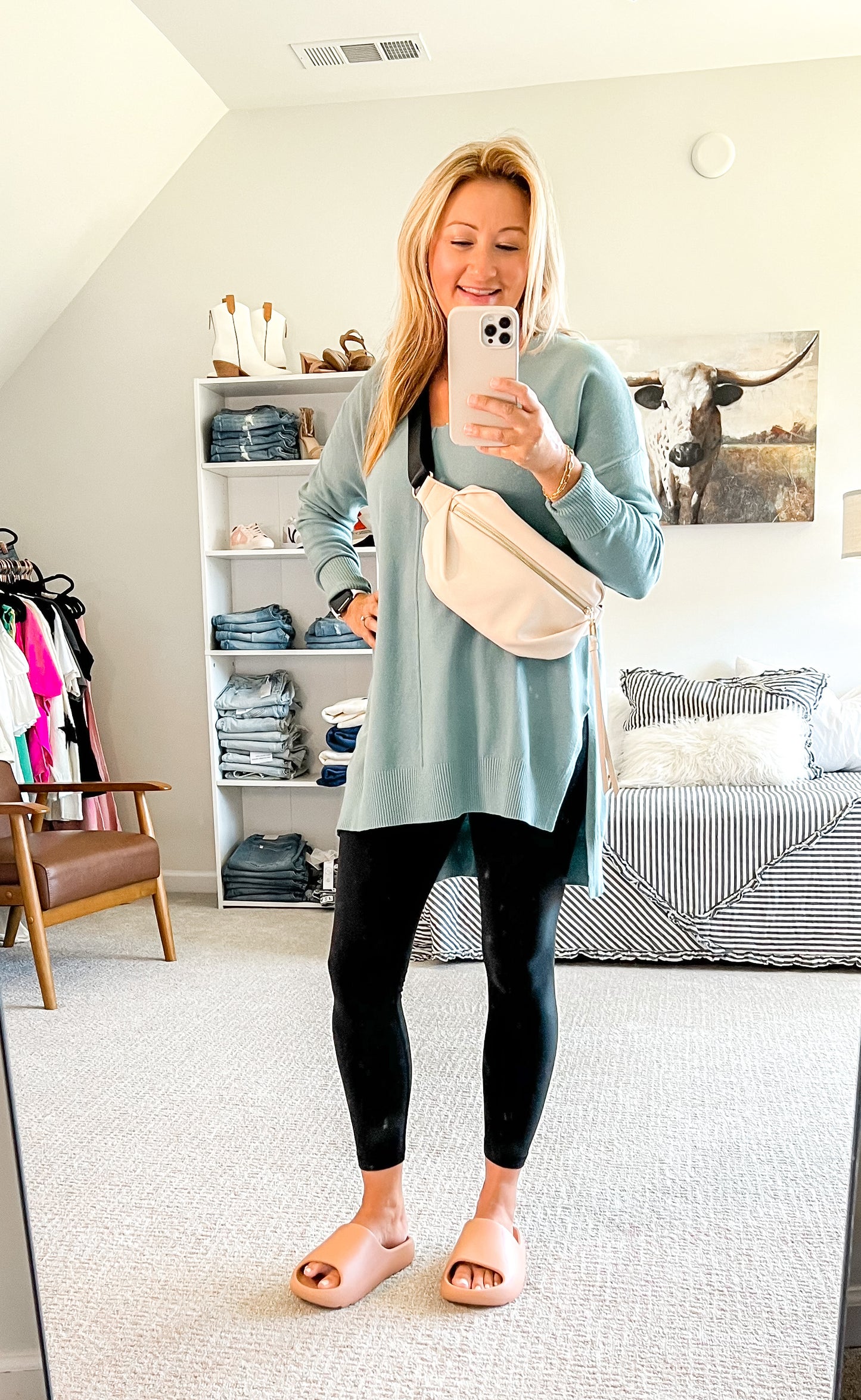 Dusty Blue Sweater Weather Tunic