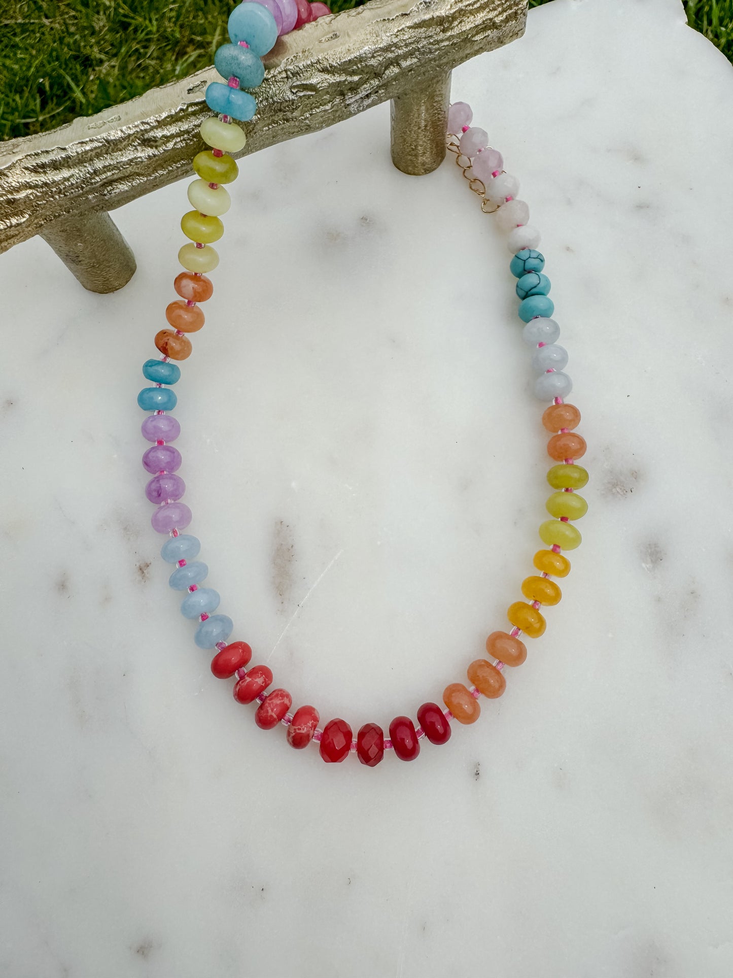 Beaded Rainbow Necklace