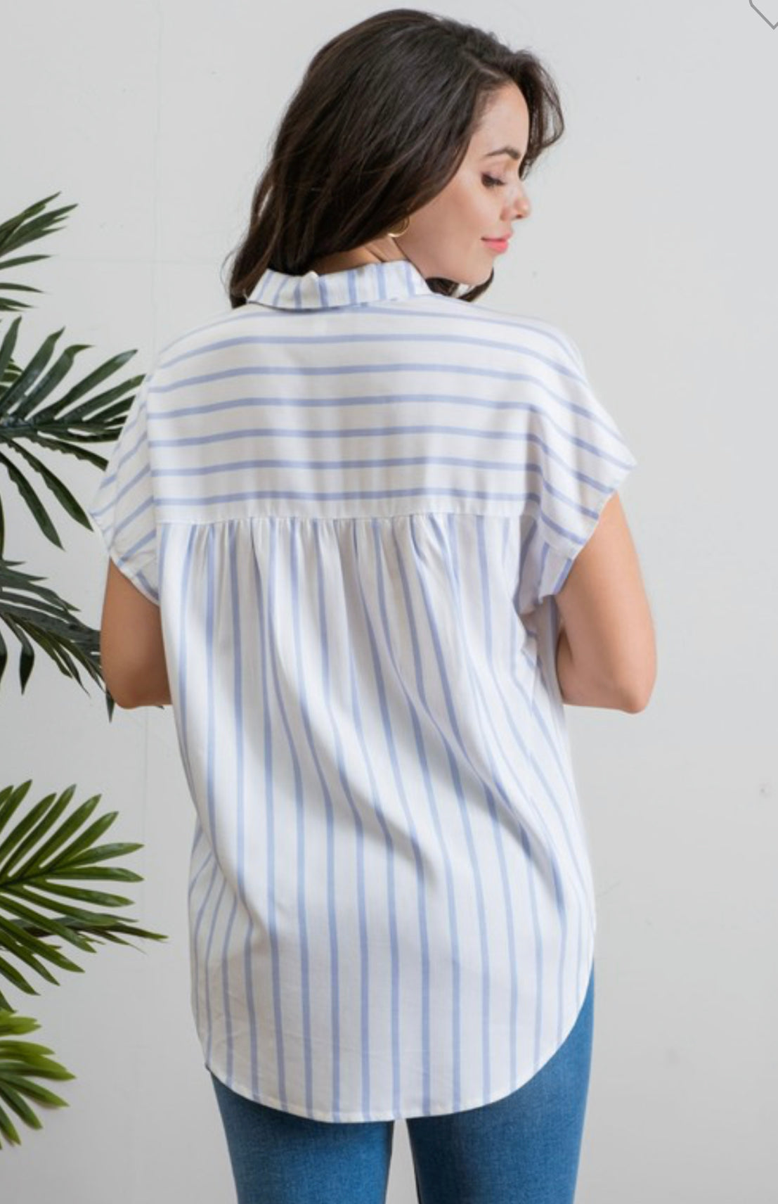 Breezy Blue Striped Top