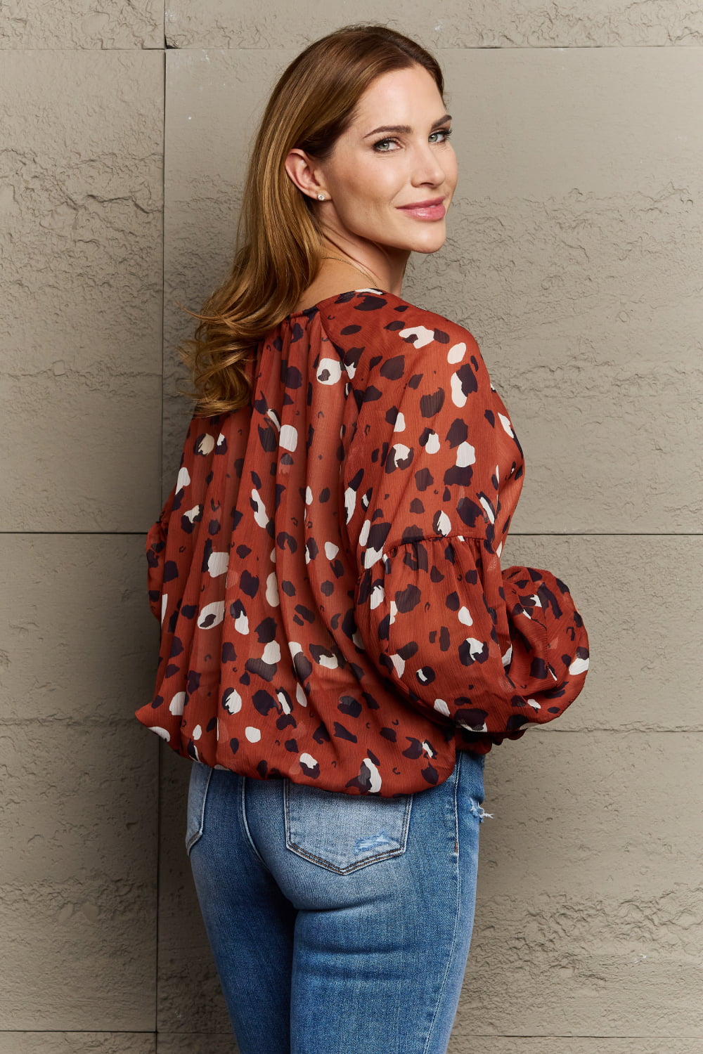 Come See Me Spotted Blouse