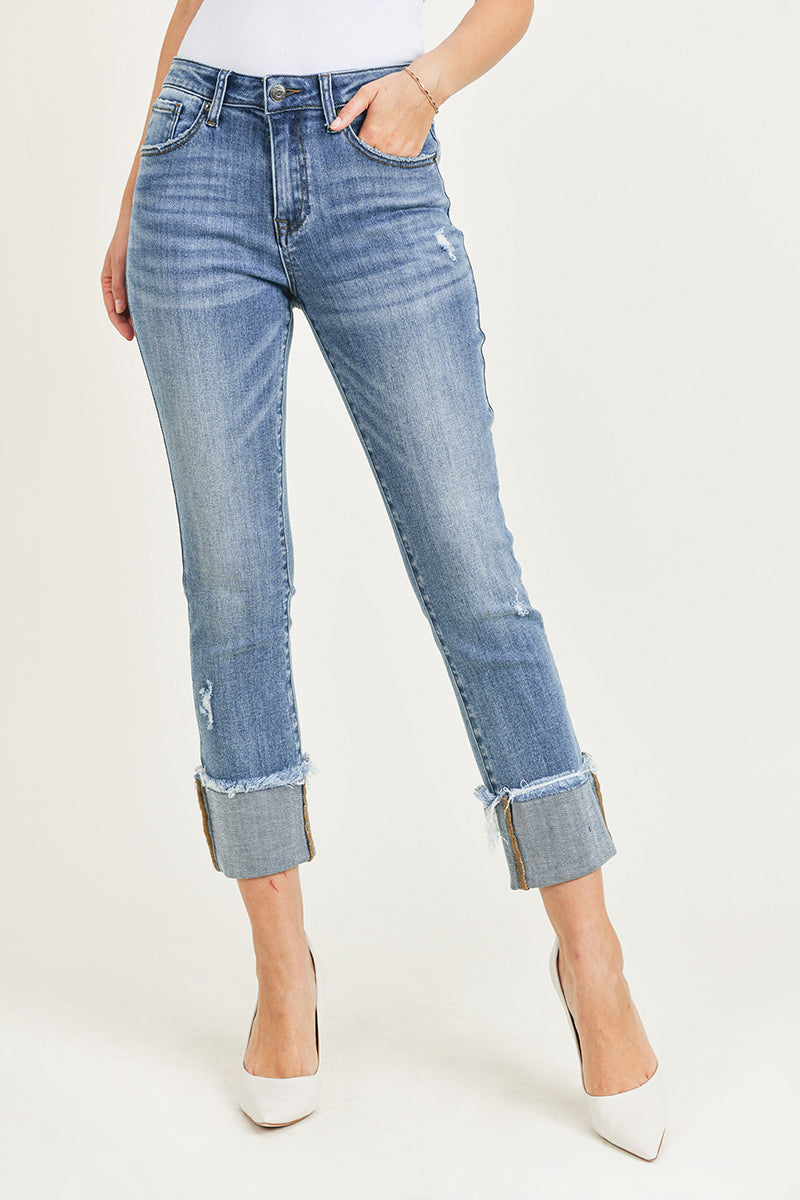 Medium Light Wash Straight Jean