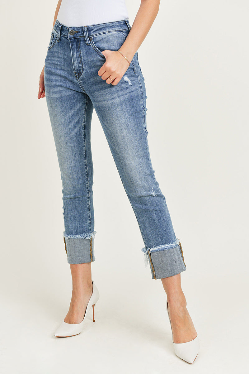Medium Light Wash Straight Jean
