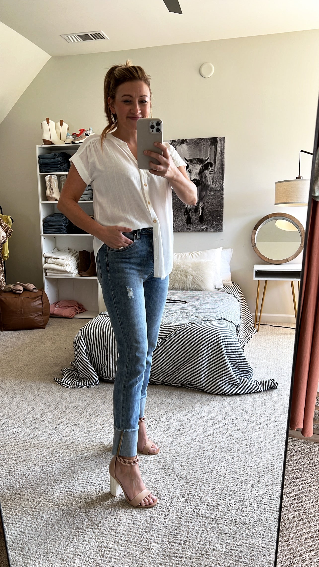 Medium Light Wash Straight Jean