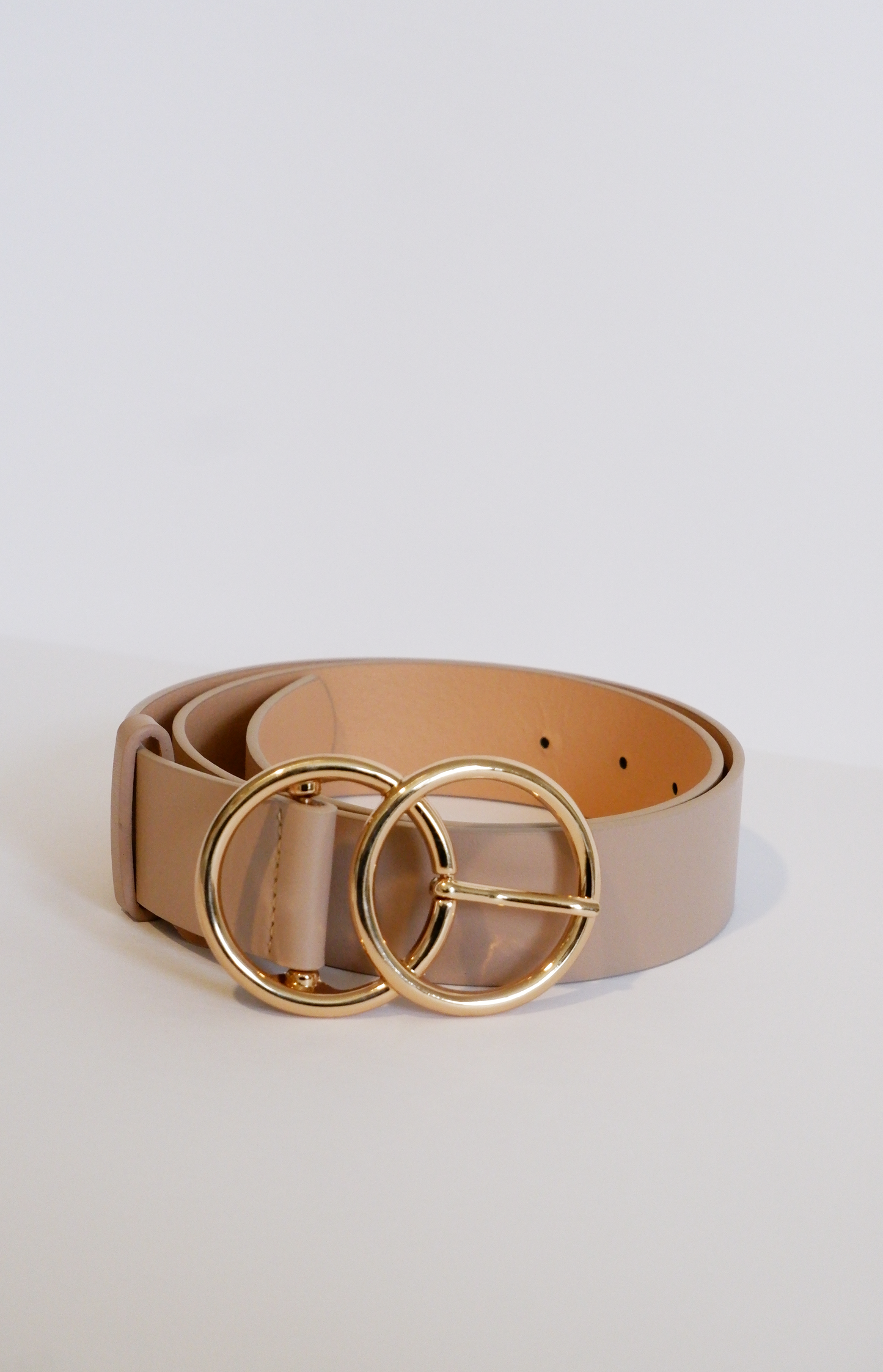 Double Circle Vegan Leather Belt