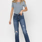Mid Rise Relaxed Straight Jean