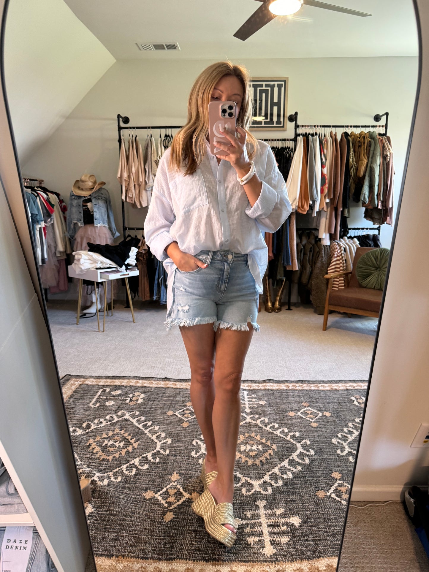 Clear Blue Sky Button Down