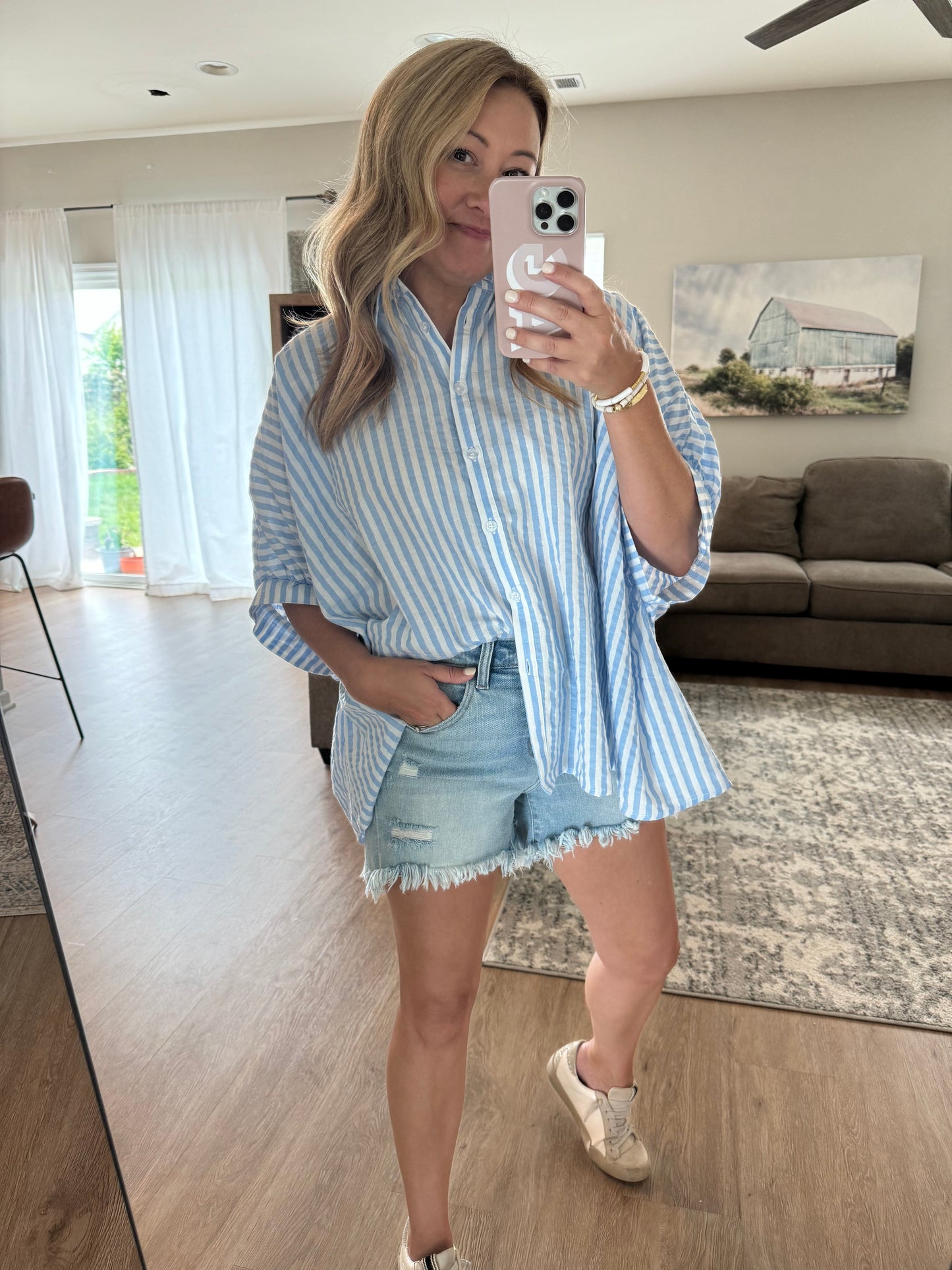 Blue Breeze Striped Top