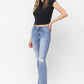 Mid Rise Kick Flare Jeans