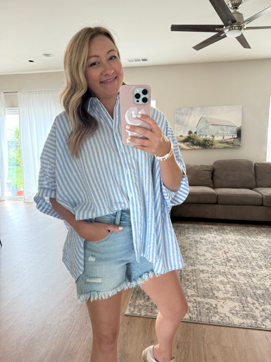 Blue Breeze Striped Top