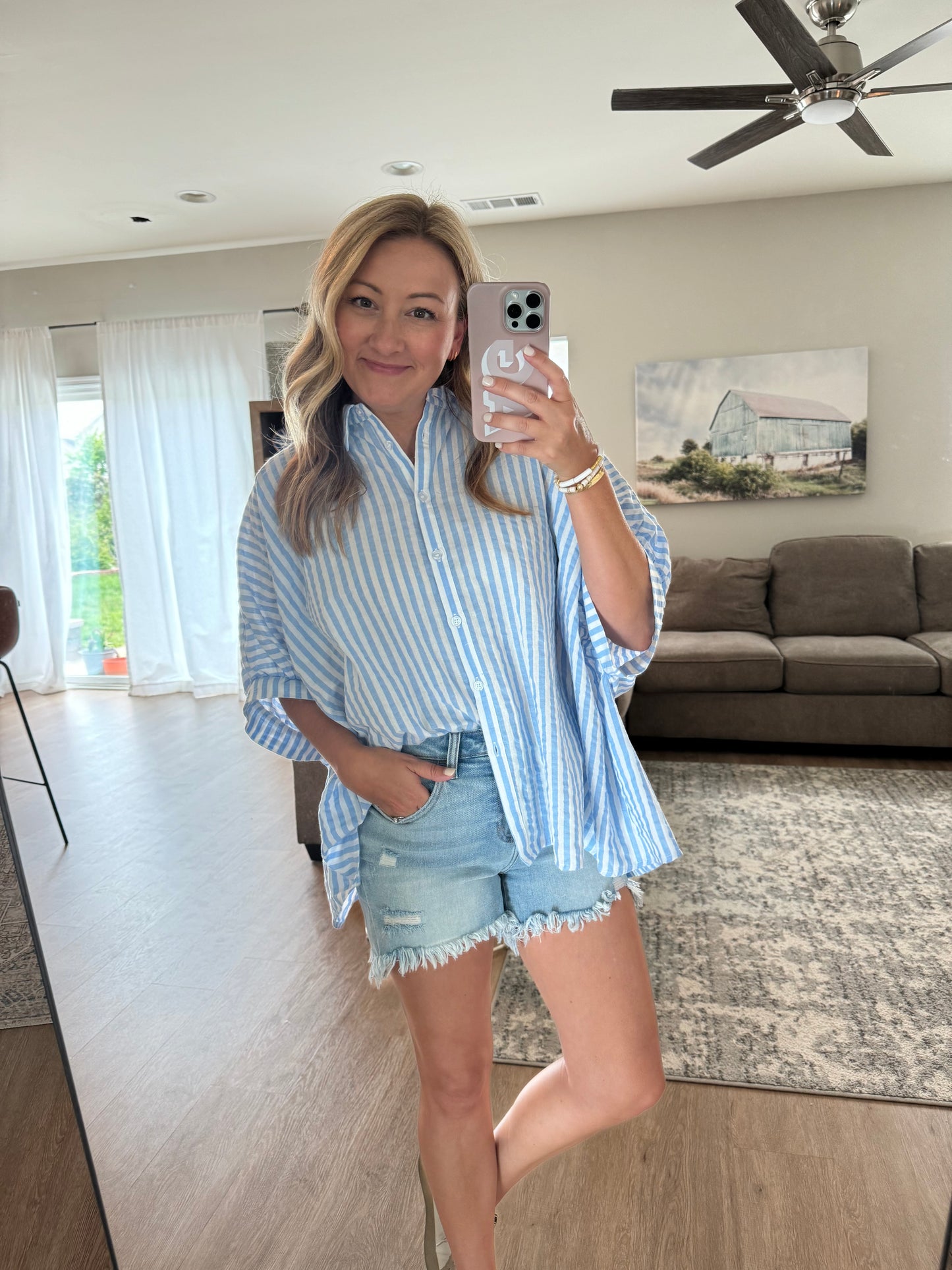 Blue Breeze Striped Top