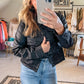 Coated Black Denim Jacket