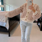 Checker Striped Cardigan