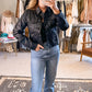 Coated Black Denim Jacket