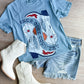 Medium Wash Denim Boyfriend Shorts