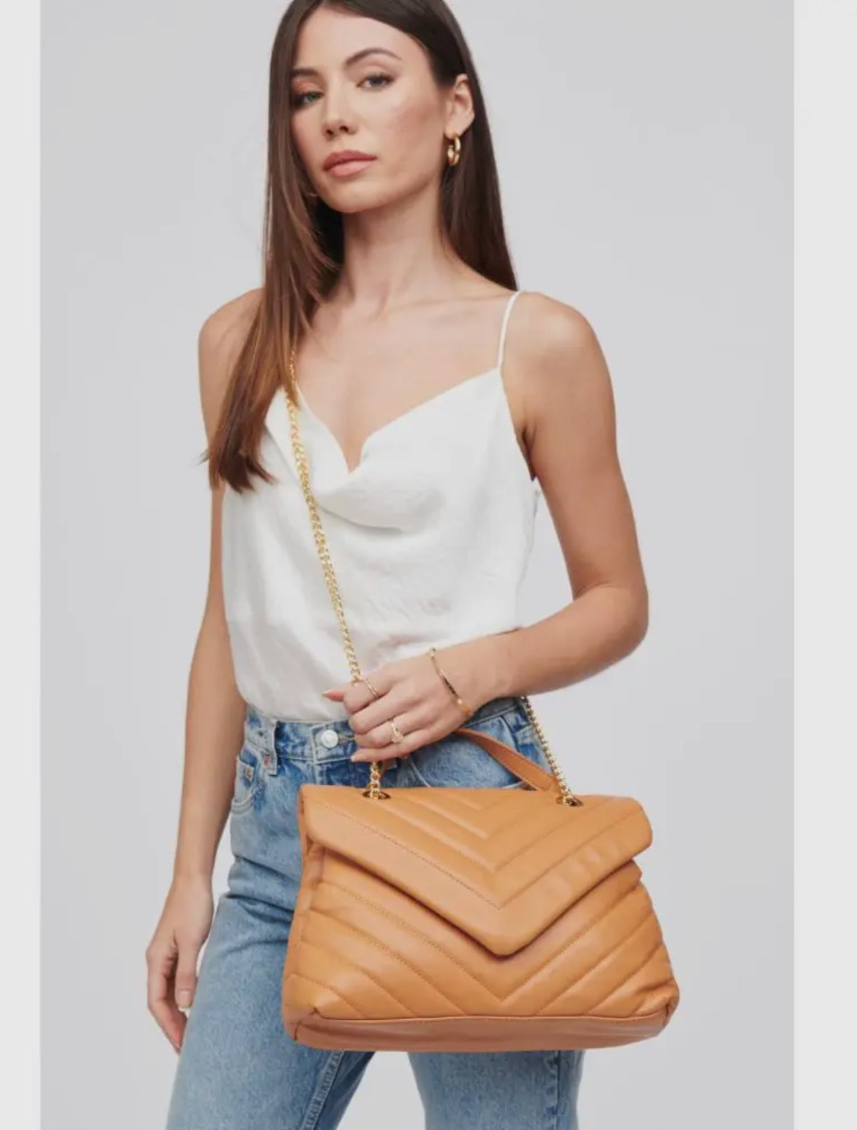 Quilted Camel Handbag