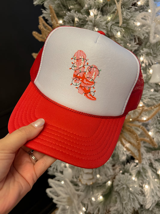 Kickin’ Up Christmas Trucker Hat