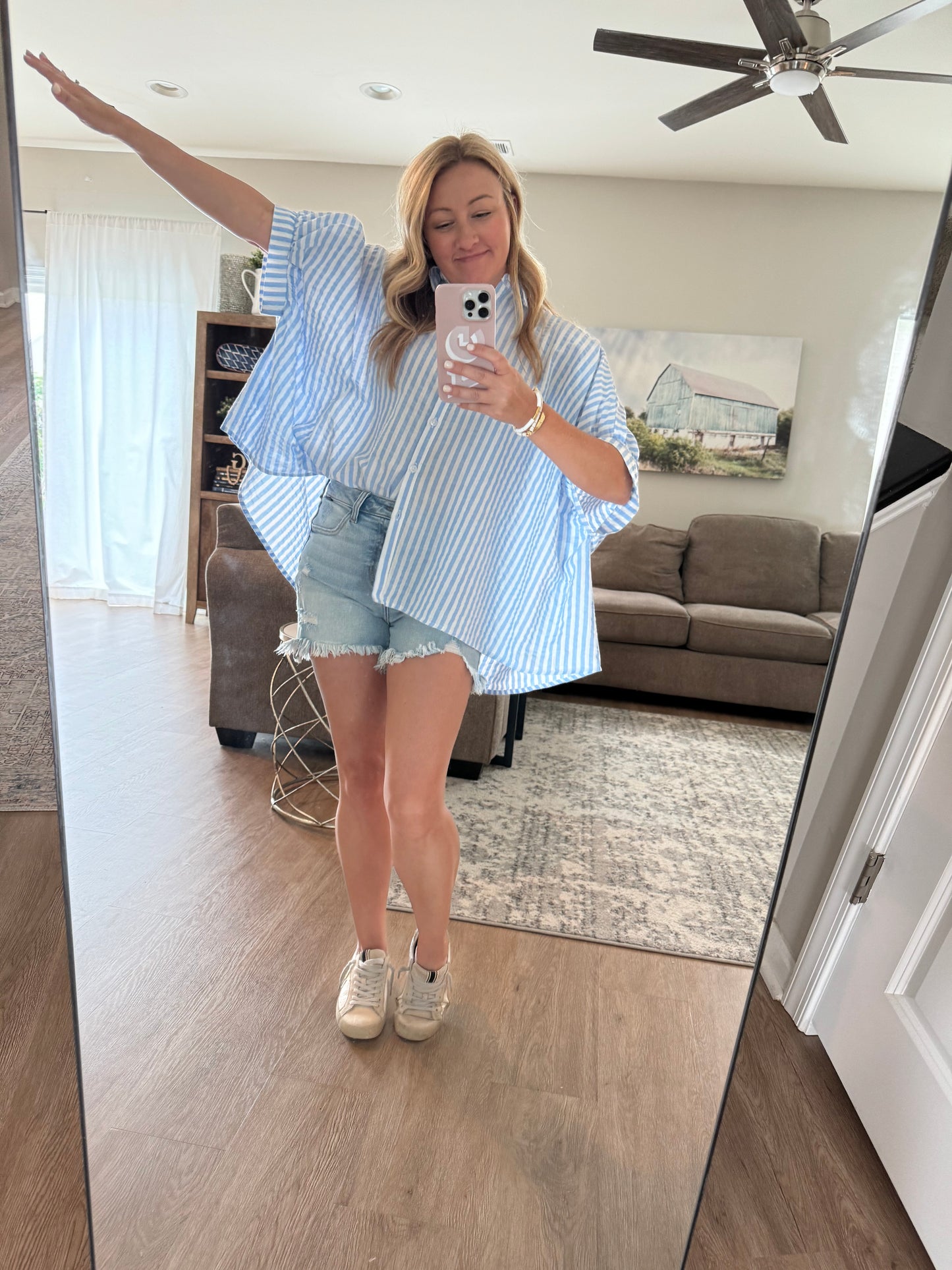 Blue Breeze Striped Top