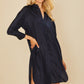 Button Down Hi-Low Satin Dress