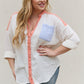 Color Block Button Down