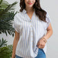 Breezy Blue Striped Top