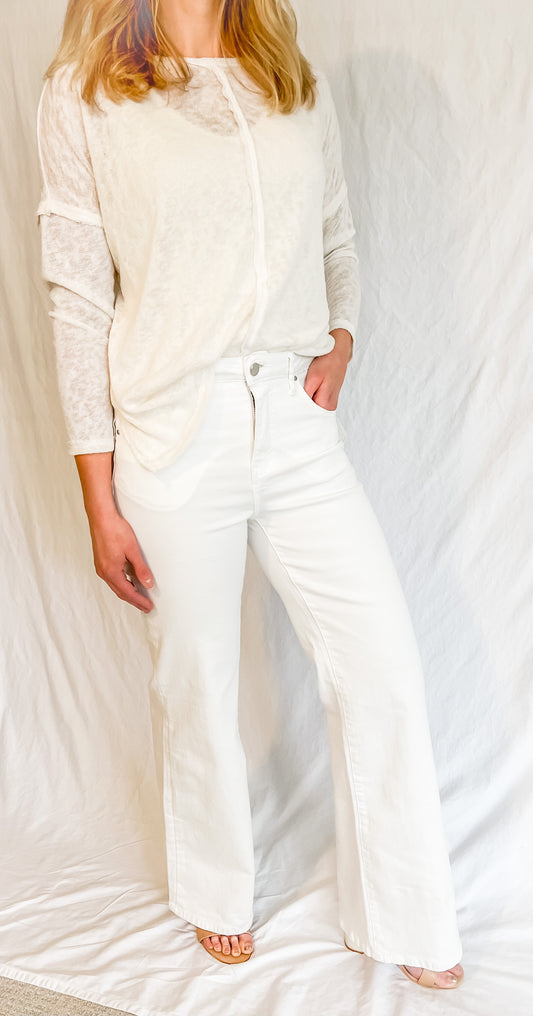 White Wide Leg Jeans