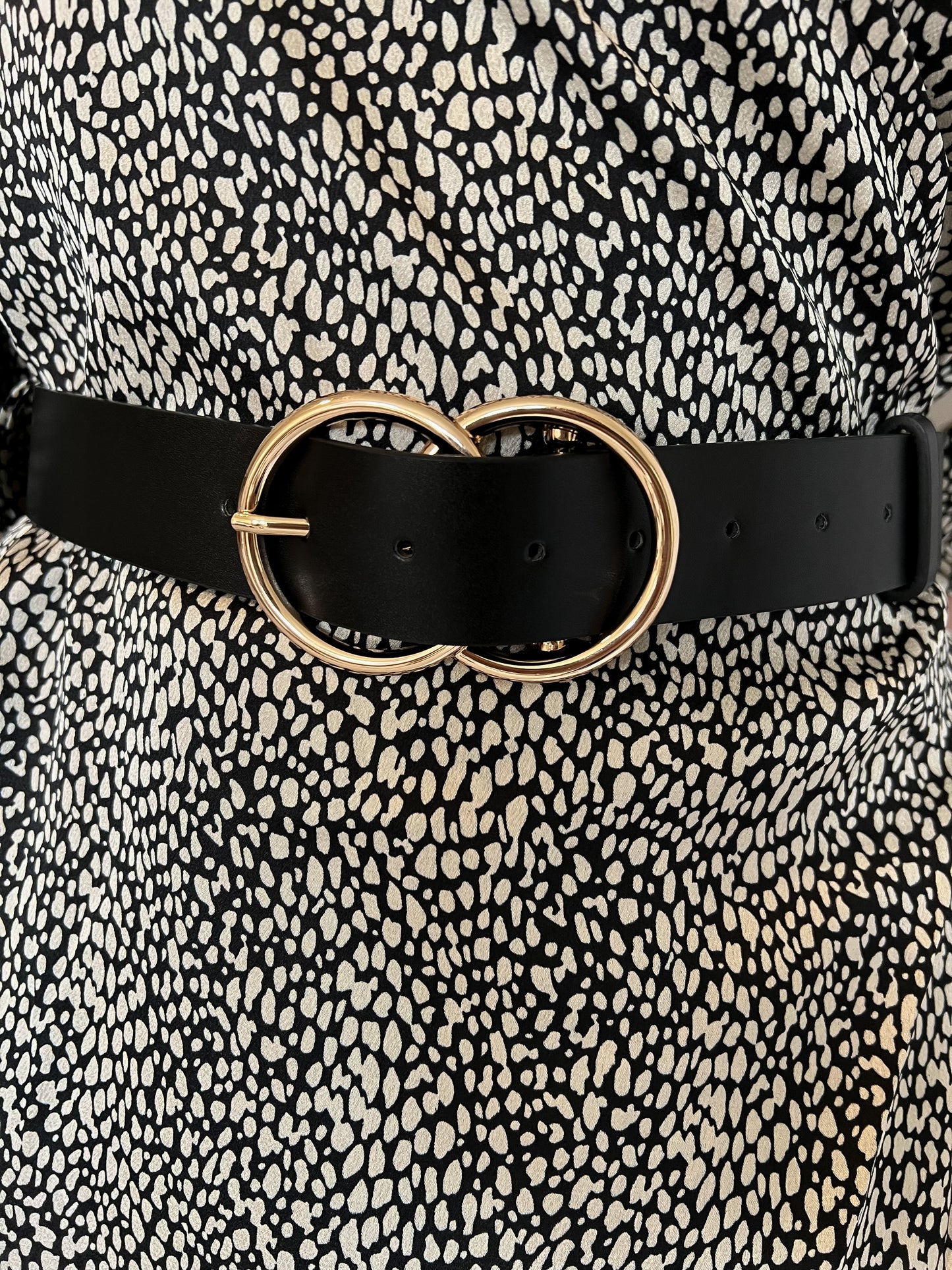 Double Circle Vegan Leather Belt