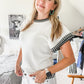 Ruffle Sleeve Ivory Sweater