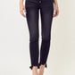 Black Skinny Raw Hem Jean