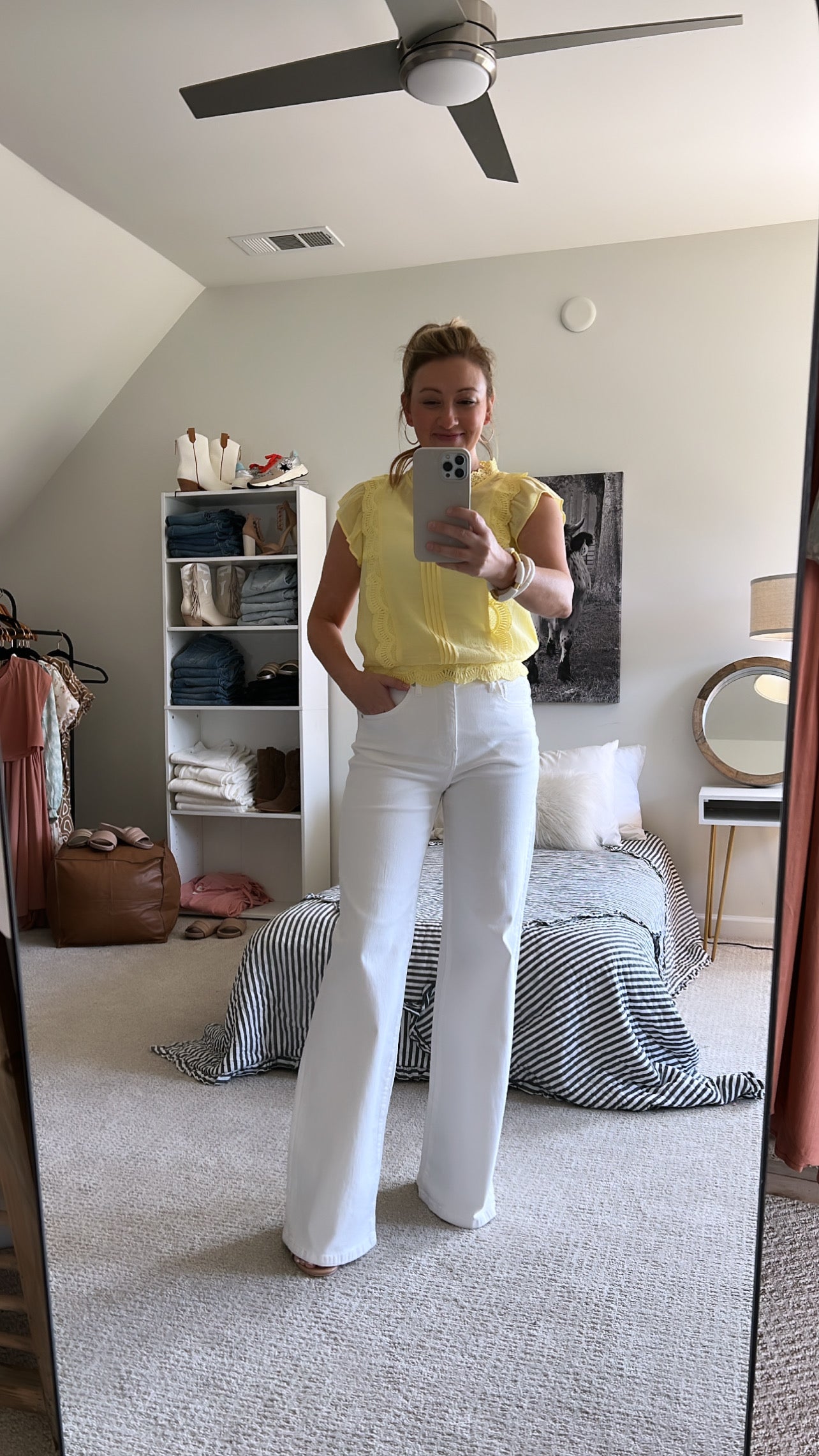 White Wide Leg Jeans
