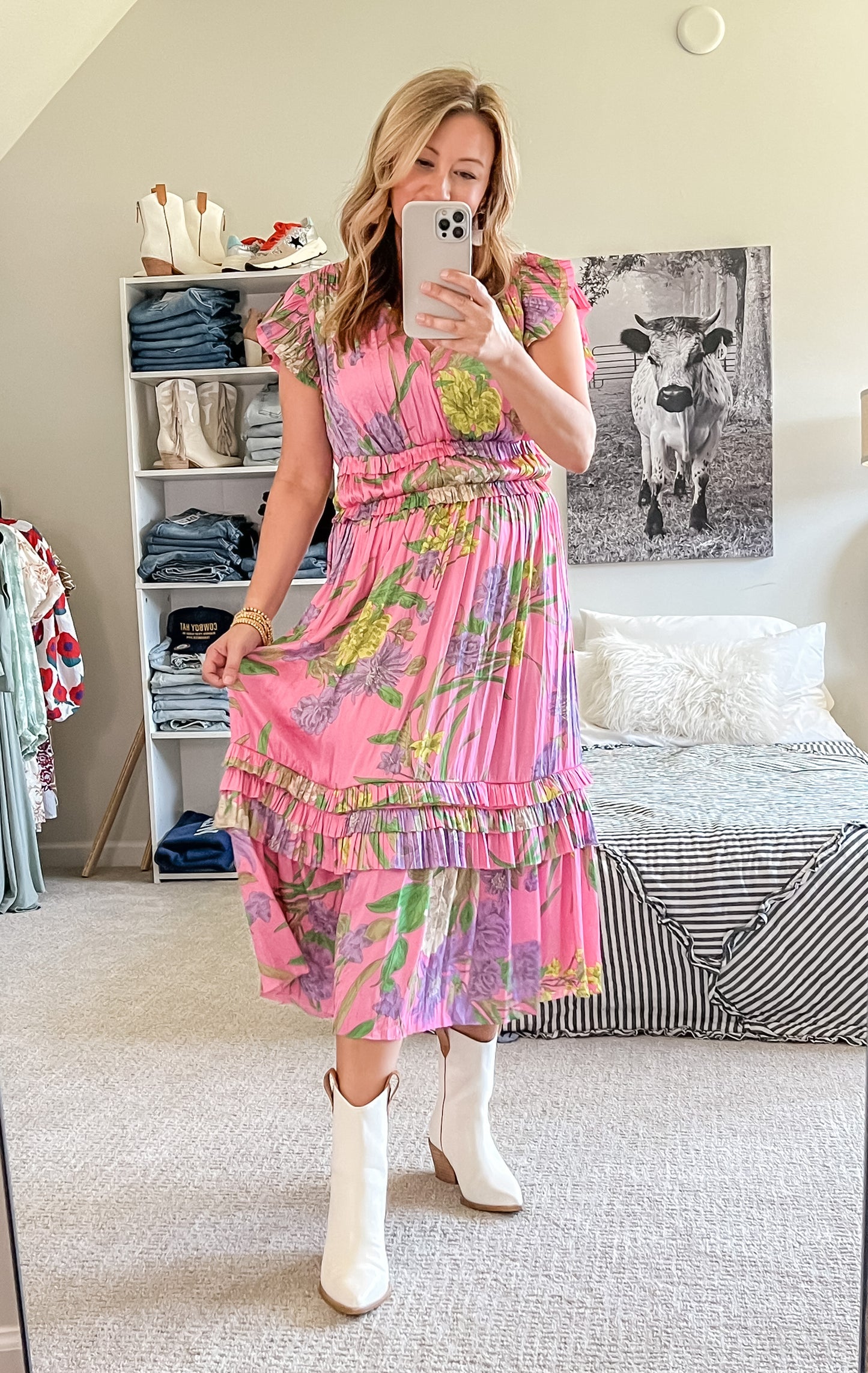 Allie Midi Pleated Dress