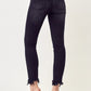 Black Skinny Raw Hem Jean