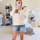 Medium Wash Denim Distressed Shorts
